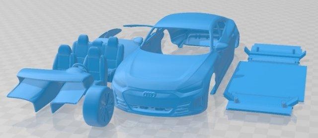 audi tron gt quattro 2022 printable car 3d print model automotive slot scalextric tamiya rc miniz hobby micro 3d print model - Mito3D