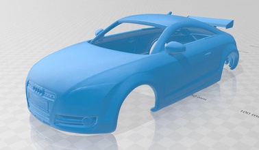 audi tt printable body car 3d print model in automotive 3dexport slot scalextric tamiya rc miniz hobby 1-10 1-24 1-32 3d print model - Mito3D