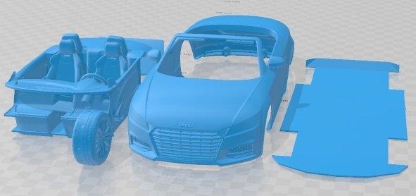 audi tt Roadster 2015 druckbar Wagen Automobil Slot scalextric tamiya rc miniz Hobby Mikro Druckguss 3d print model - Mito3D