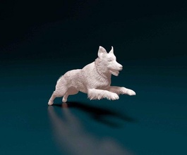 australiano corriendo 3d impresión modelo in figuritas 3dexport perro animal listo imprimir imprimible stl obj pastor 3d print model - Mito3D