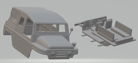austin champ jeep militare stampabile corpo macchina auto slot scalextric tamiya rc radio di controllo shell 3d print model - Mito3D