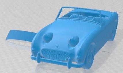 austin healey sprite printable car automotive diorama modeling hobby solid scale model 3d print model - Mito3D