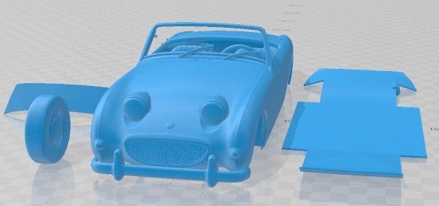 Austin healey lutin imprimable voiture automobile fente scalextric tamiya rc miniz loisir micro 3d print model - Mito3D