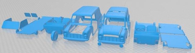 Austin mini van 1966 imprimable automobile fente scalextric tamiya rc miniz loisir micro 3d print model - Mito3D