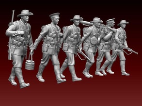 australia soldiers ww1 3d print model in figurines 3dexport soldier lee rifle war brodie wwi enfield lewis miniatures 3d print model - Mito3D