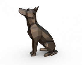 australisch Kelpie Kunst Geschenk drucken Lowpoly 3dprint Tier Dekor Innere Miniaturen Skulptur Statue Spielzeug Hund Säugetier Hunde Figuren 3d print model - Mito3D