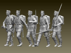 österreich soldaten ww1 3d drucken modell figuren 3dexport soldat krieg miniatur skulptur militär gewehr 1ww deutsche mauser deutsch deutschland mannlicher m1895 ungarn miniaturen 3d print model - Mito3D
