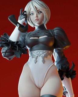 automata 2b stl print woman 3d print model - Mito3D