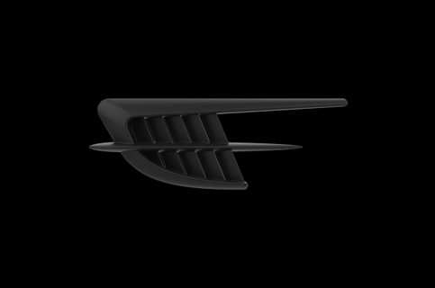 automotive side fender fin car airvent vent performance racing amg mercedes sport vehicle body structure hobby diy 3d print model - Mito3D