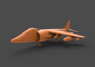 av-8b harrier av8b jet aeromobili la nato fighter piano marina 3d print model - Mito3D