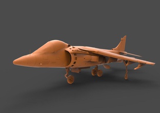 av-8b av8b harrier jet aeromobili la nato fighter piano marina 3d print model - Mito3D