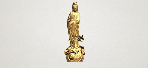 avalokitesvara buda de pie 01 interior exterior histórico la arquitectura asia chino india budista religión bodhisattva shakyamuni templo el decoración estatua gautama escultura adoración las miniaturas 3d print model - Mito3D
