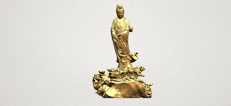 Buda avalokitesvara - 02 duruyor iç dış tarihi mimarlık Asya Çin Hint Budist din bodhisattva sakyamuni'nin tapınak dekor heykel gautama ibadet Minyatürler 3d print model - Mito3D