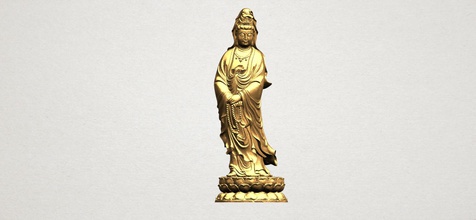 avalokitesvara buda ayakta 03 3d yazdır model in madeni paralar rozetler 3dexport iç dış tarihi mimari asya çince hintli budist din bodhisattva shakyamuni tapınak şakak mabet dekor heykel gautama ibadet minyatürler 3d print model - Mito3D