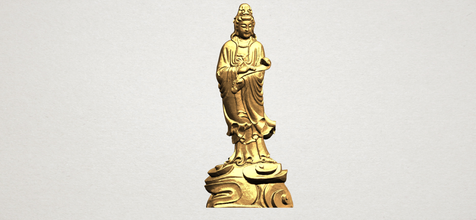 avalokitesvara buda de pie 04 interior exterior histórico la arquitectura asia chino india budista religión bodhisattva shakyamuni templo el decoración estatua gautama escultura adoración las miniaturas 3d print model - Mito3D