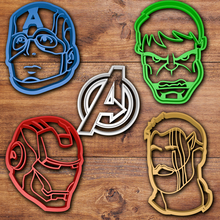 avengers cookie cutter set 3d print model in kitchen dining 3dexport logo thor captain america spiderman man iron hulk fondant 3d print model - Mito3D