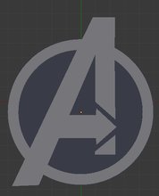 avengerslogo frei marvel comics fan logo avengers bedruckbar ist 3dmodel 3d print model - Mito3D