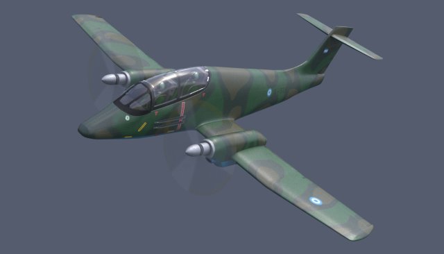 avion ia 58 pucara fuerza aire maqueta impresionar 3d 3dmodel modeloimpresionante aeronave military miniatures militar 3D print model - Mito3D