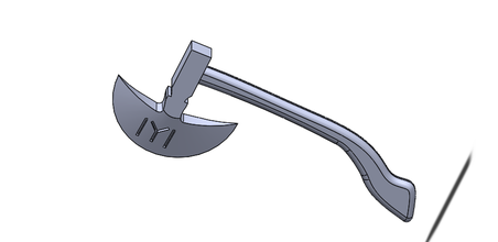 axe turgut alp viking turkish ertughrul history weapons 3d print model - Mito3D