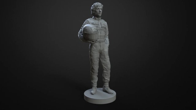 ayrton séné 3d impression modèle in homme 3dexport formule 3D print model - Mito3D
