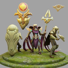azir league of legends 3d print model in man 3dexport character toy body lol champion stl 3dprint games toys game accessories art 3d print model - Mito3D