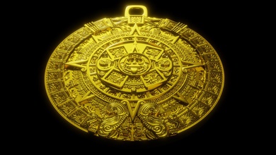 aztèque soleil calcul 3d impression modèle in pendentifs 3dexport aztek maya 3dprint pierre soleil bijoux pendentif 3d print model - Mito3D