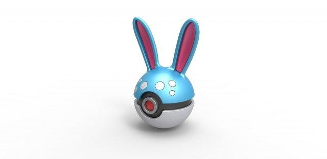 azumarill esfera anime brinquedo impressão imprimível 3d print model - Mito3D