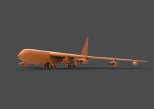 b 52 3d yazdır model in araç 3dexport boeing b52 stratofortress devetüyü rengi çirkin şişman pezevenk jet uçak ağır stratejik gizli bombacı askeri 3d print model - Mito3D