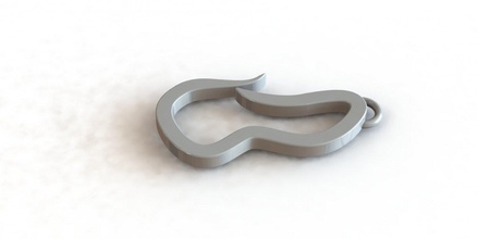 shaped conforme mousqueton porte clés 3d impression modèle in 3dexport 3d print model - Mito3D