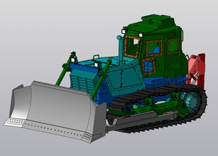 b12 buldôzer militares trator 3d impressão modelo in brinquedos 3dexport brinquedo 3d print model - Mito3D