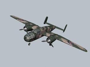 b25 Mitchell b 25 bombardeiro americano u s militares aviação ww2 3d print model - Mito3D