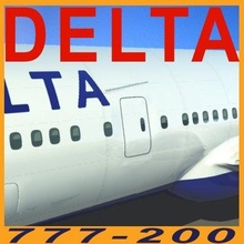 b777 200lr delta 3d modell kommerziell 3dexport 777 200 lr us usa atemwege fluggesellschaften flugzeug jet flugzeuge passagier transport 3d print model - Mito3D