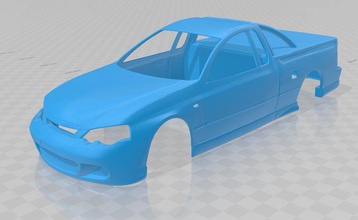 ba ute imprimable corps de la voiture fente le système scalextric sport tamiya rc passe-temps 1-10 1-24 1-32 3d print model - Mito3D