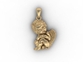 bebek melek kolye 3d yazdır model in 3dexport noel heykel aşk tanrısı şirin elmas emaye mücevher takı matris heykeller hatıra sevgili zbrush 3d print model - Mito3D