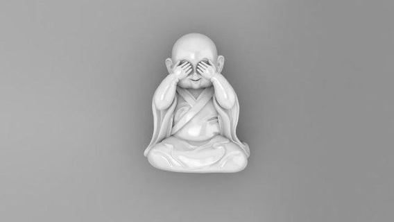 bébé Budha b11 sculpture bracelet solitaire bague bijoux diamant saphir or argent engagement mariage goujat imprimable 3d pendentif boucle d'oreille personnage art 3d print model - Mito3D