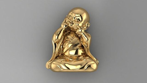 bebek Buda b12 dekor bilezik Solitaire yüzük takı elmas mücevherler safir altın gümüş nişan düğün cad yazdırılabilir 3d kolye küpe bileklik karakter Sanat 3d print model - Mito3D