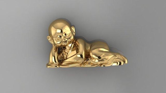 bebek Buda b16 heykel bilezik Solitaire yüzük takı elmas mücevherler safir altın gümüş nişan düğün cad yazdırılabilir 3d kolye küpe bileklik karakter Sanat 3d print model - Mito3D