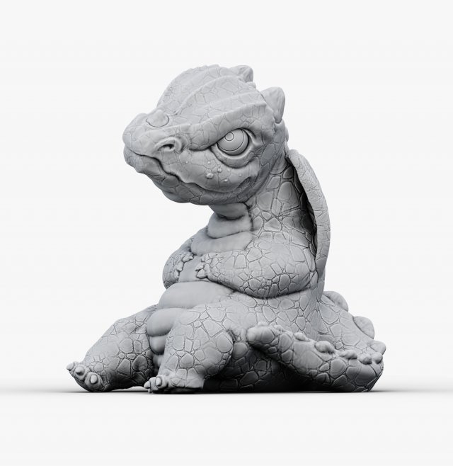 Baby Drachen Monster Kreaturen Kunst Skulptur Zahl druckbar Statue niedlich Mythologie Fantasie Miniatur Kreatur 3D print model - Mito3D