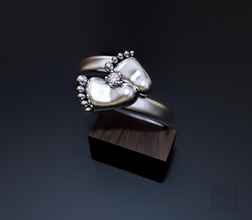 baby foot ring jewelry model silver gold jewellery jewel gift shining sculpt luxury gemstone wax printable diamond metal 3d print model - Mito3D