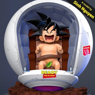bambino Goku pianto mostri creature 3d print model - Mito3D