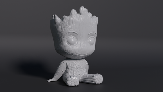 baby groot-pot decor groot-for-printing guardians-of-the-galaxy superhero toy accessories ironman bust marvel games penholder flowers pot pots ground art miniatures figurines 3d print model - Mito3D