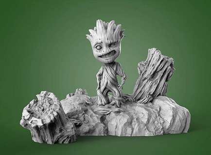 bambino Groot uomo carina arte scultura meraviglia collezione sculture digitale digitalsculpt statua umano carattere figura maschio supereroe miniature i fumetti cartone animato 3d print model - Mito3D