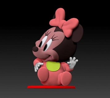 bebê mini rato animais estatueta 3d 3dprinting Disney desenho animado quadrinho personagem 3d print model - Mito3D