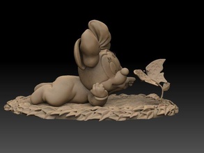 bebé ratón 3d impresión modelo in niño 3dexport mickey mini dibujos animados disney walt 3d print model - Mito3D