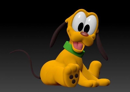 Baby Pluto Tiere Figur 3d 3dprinting Disney Charakter Karikatur Comic 3d print model - Mito3D