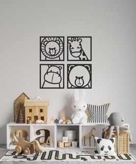 bebek oda duvar Sanat hayvanlar dekor dekoratif boyama tasarım çocuklar 3d print model - Mito3D
