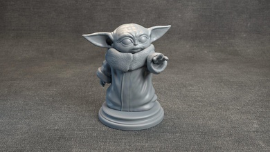 bébé yoda mandalorien 3d impression modèle in monstres créatures 3dexport babyyoda guerres étoiles l'enfant enfant 3d print model - Mito3D