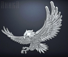 distintivo águia 3d impressão modelo in sinais logotipos 3dexport ícone 3d print model - Mito3D