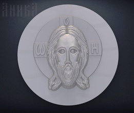 badge face christ lord master 3d print model - Mito3D