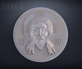 badge face christ master lord 3d print model - Mito3D